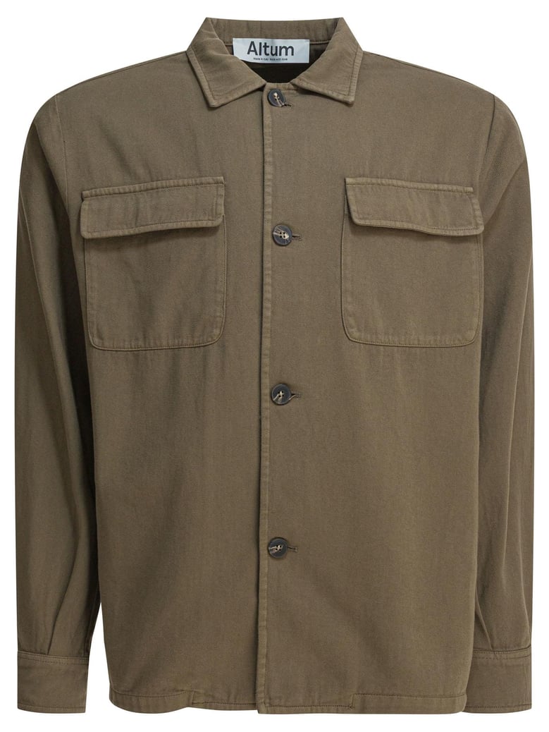 green cotton jacket by Selfnex