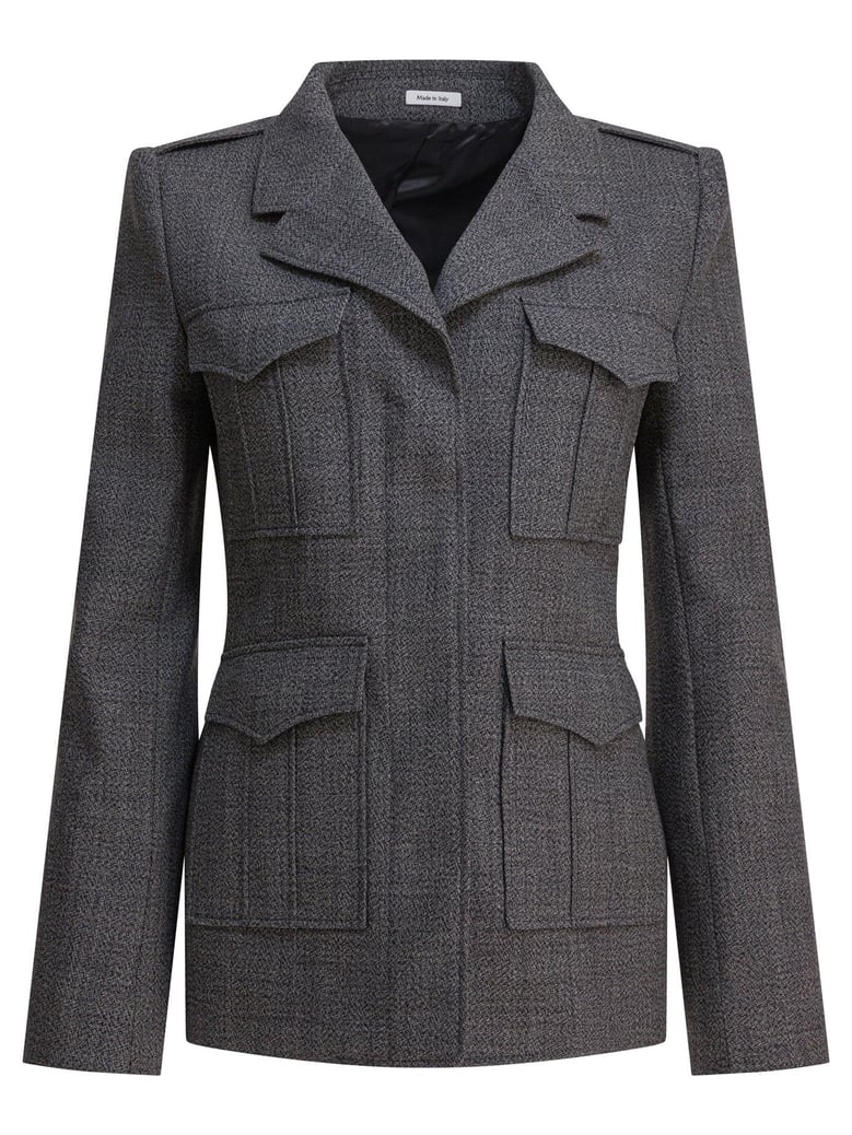 grey wool jacket by Selfnex