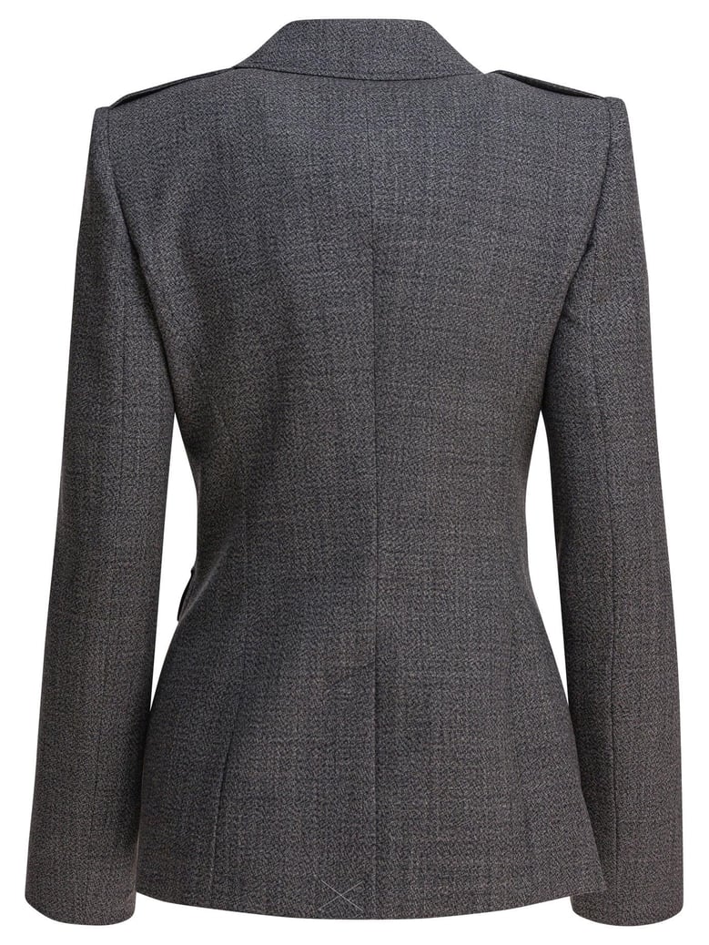 grey wool jacket by Selfnex