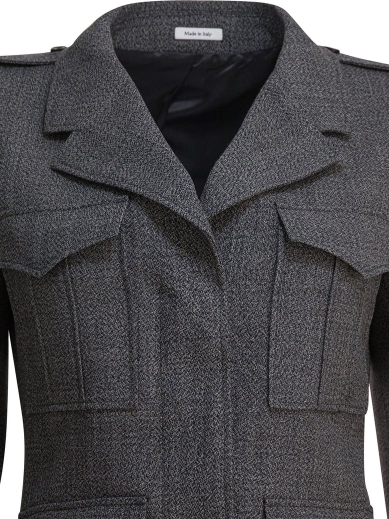 grey wool jacket by Selfnex