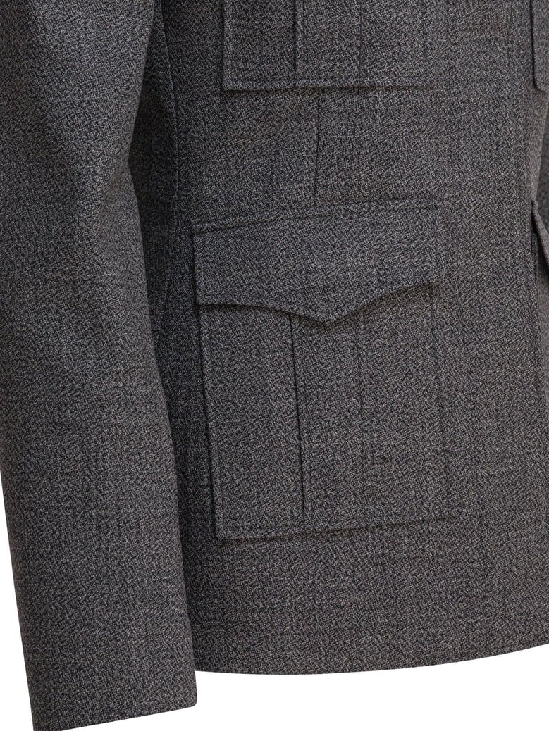 grey wool jacket by Selfnex