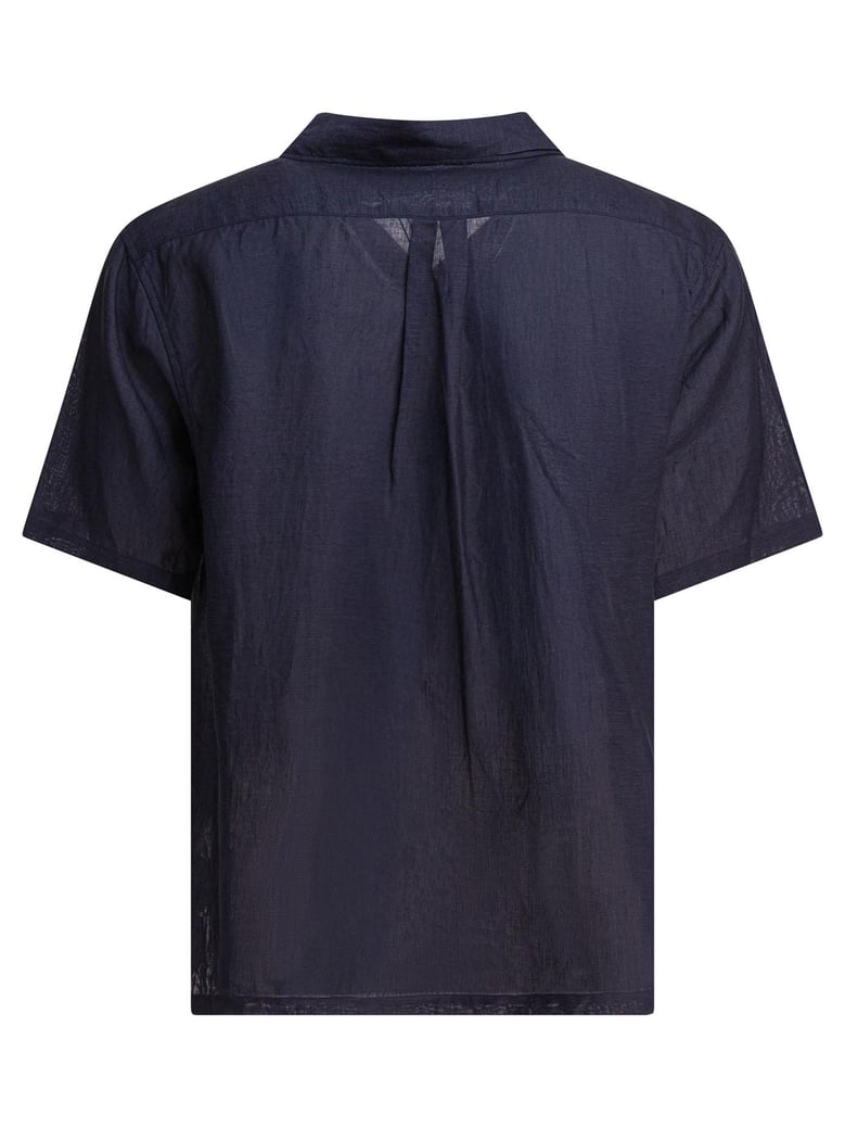 blue linen shirt by Selfnex