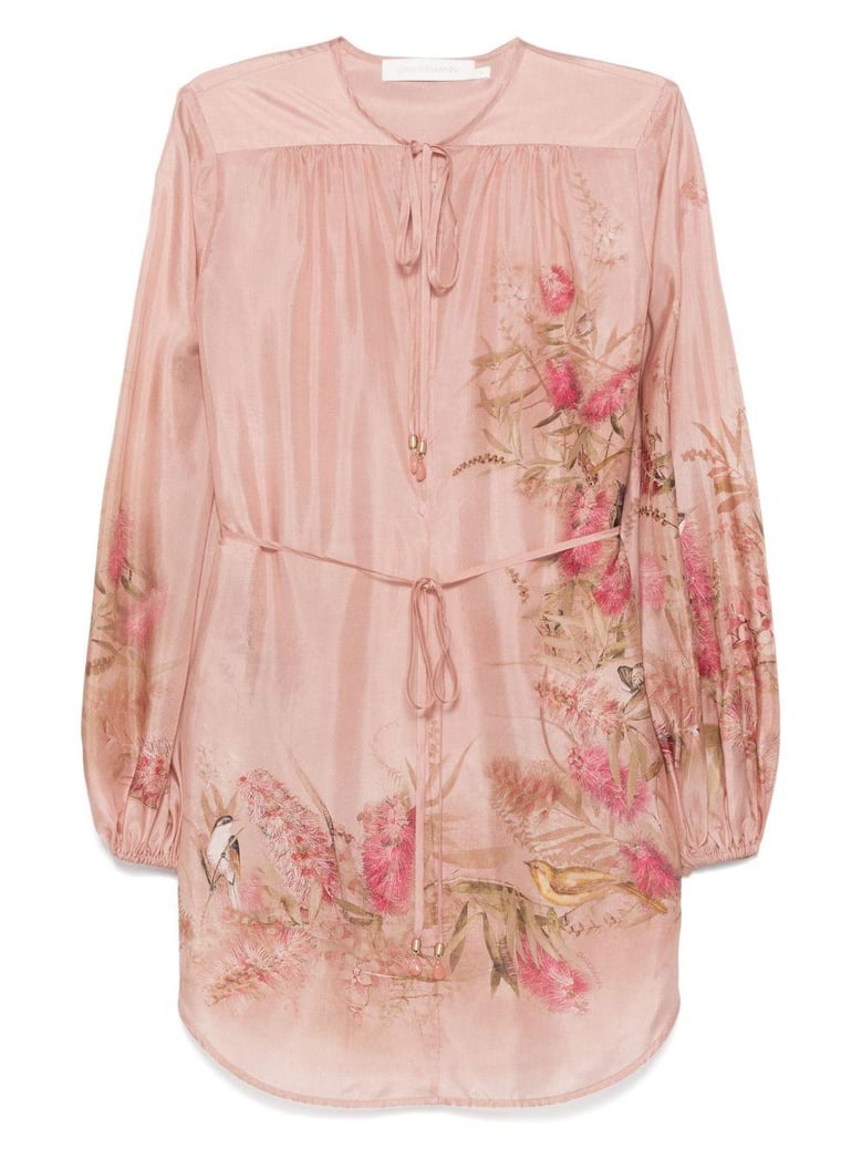 cascadian printed silk top by Selfnex