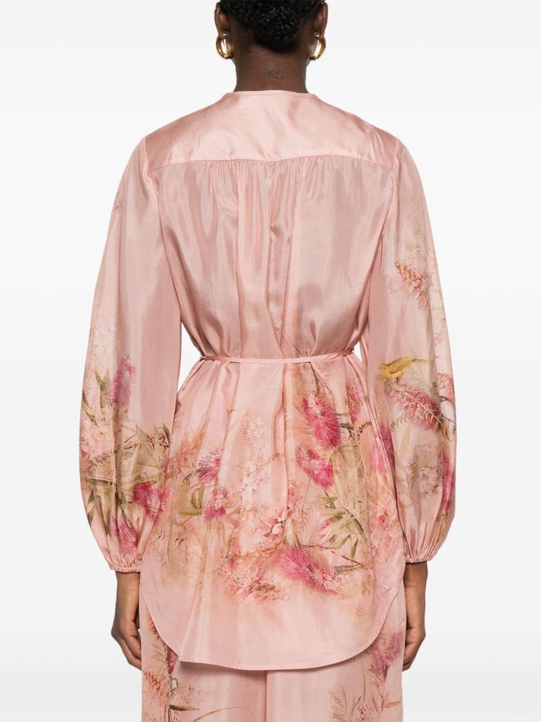 cascadian printed silk top by Selfnex