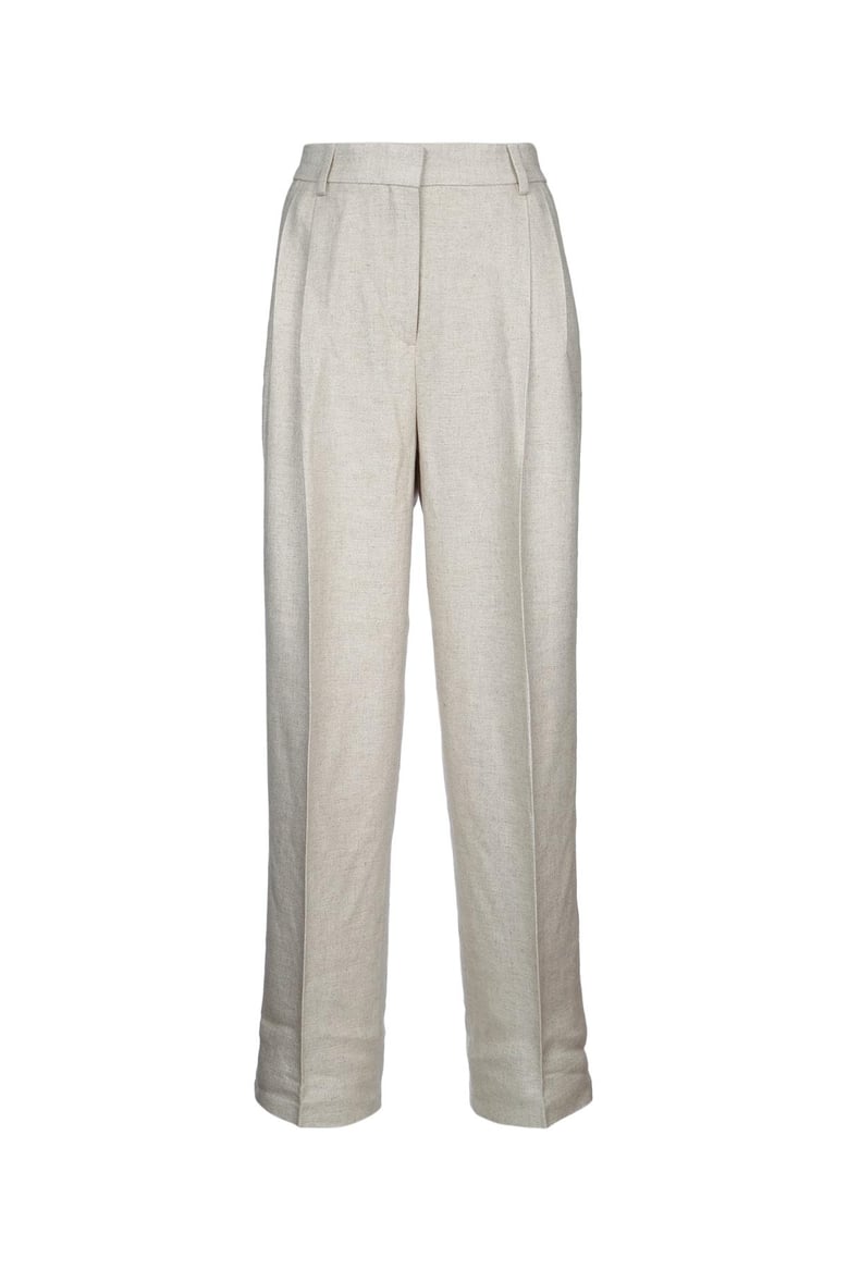 double-pleat straight trousers by Selfnex