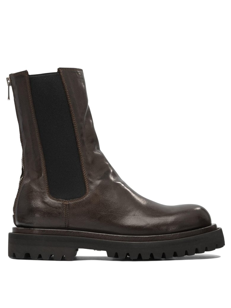 brown rubber ankle boots by Selfnex