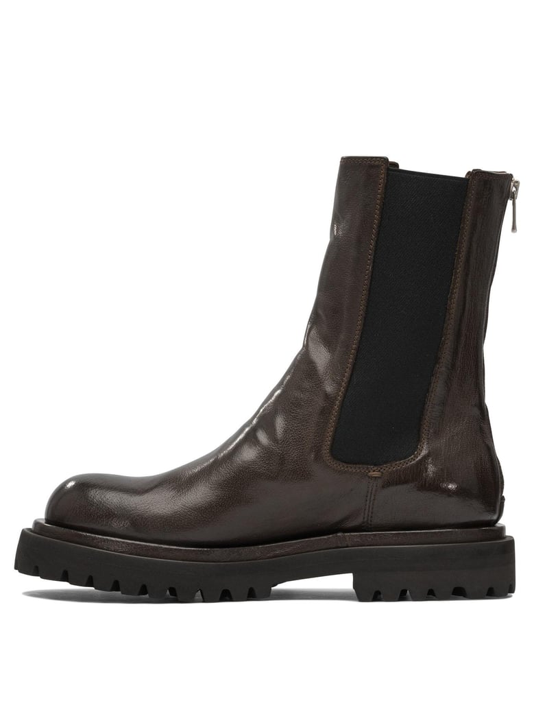 brown rubber ankle boots by Selfnex