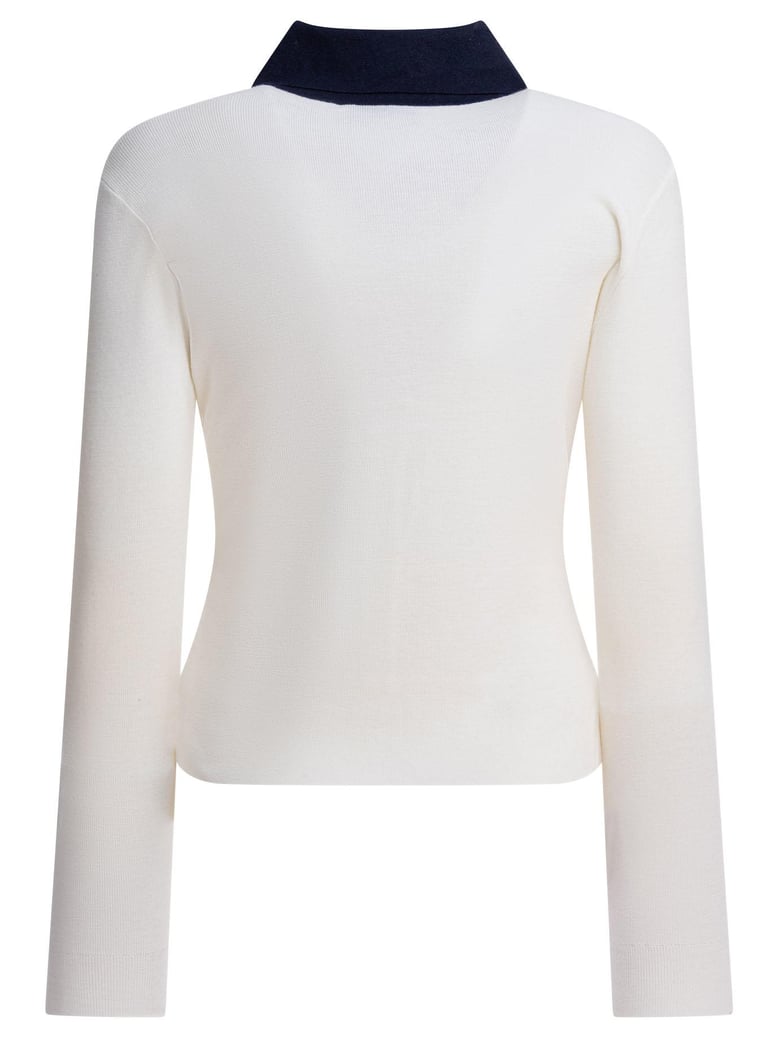 beige wool knitwear by Selfnex