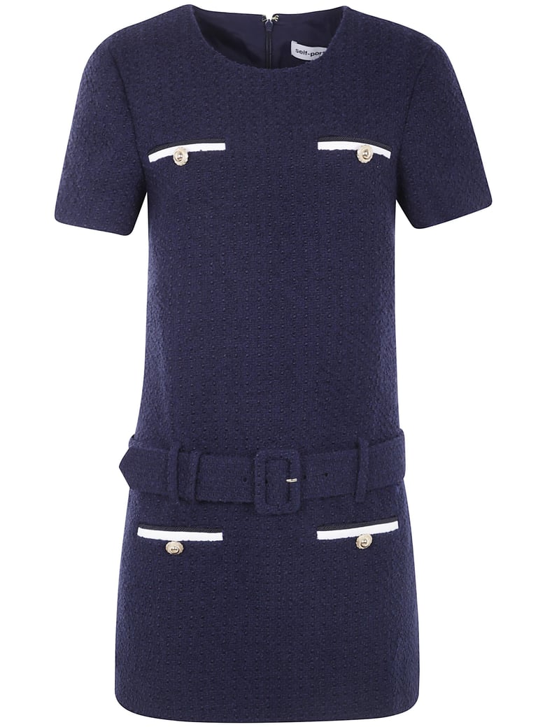 blue polyamide dress by Selfnex