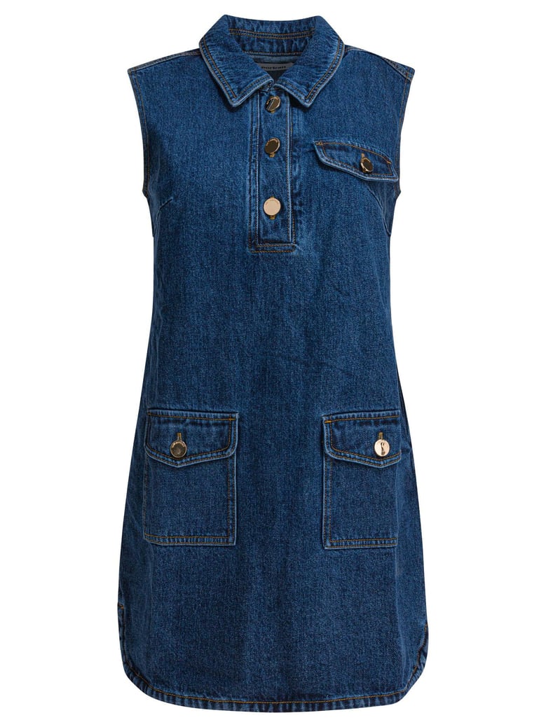 blue cotton dress by Selfnex