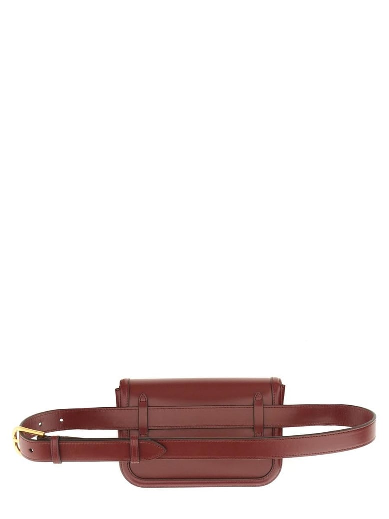 bordeaux leather belt bags by Selfnex