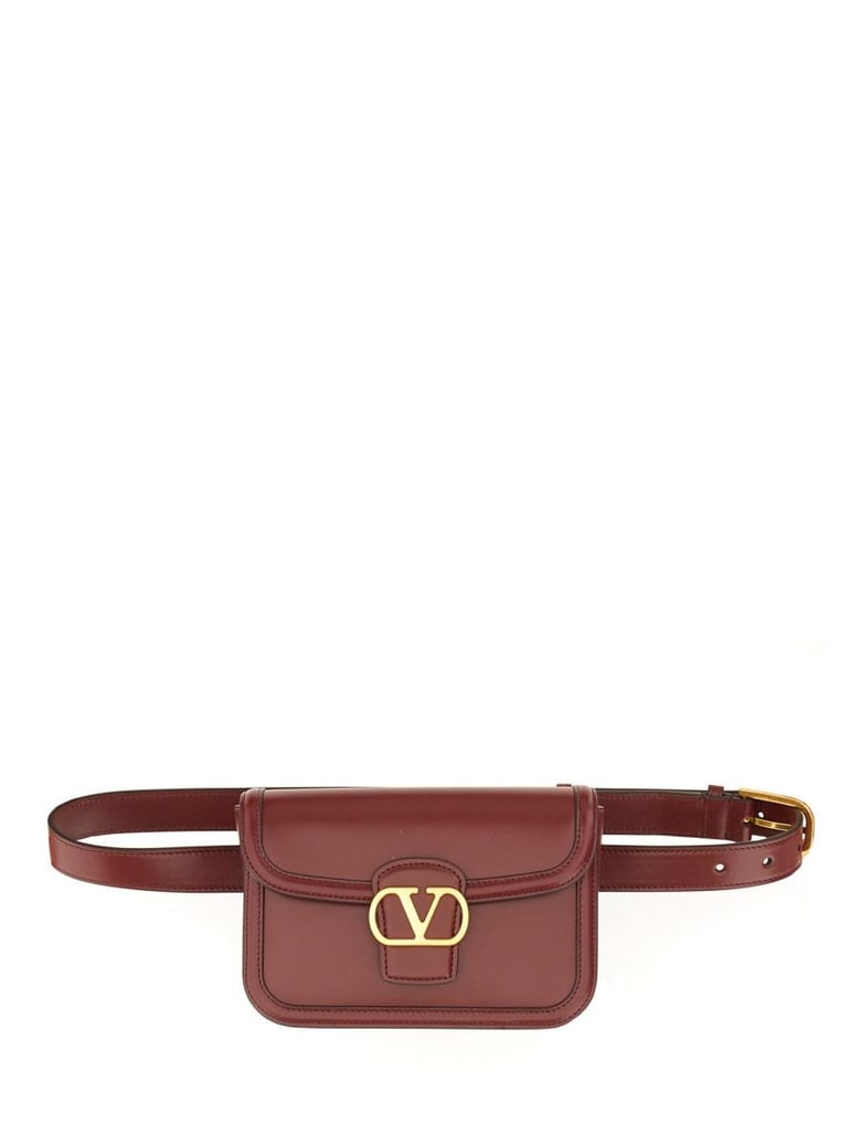 bordeaux leather belt bags by Selfnex