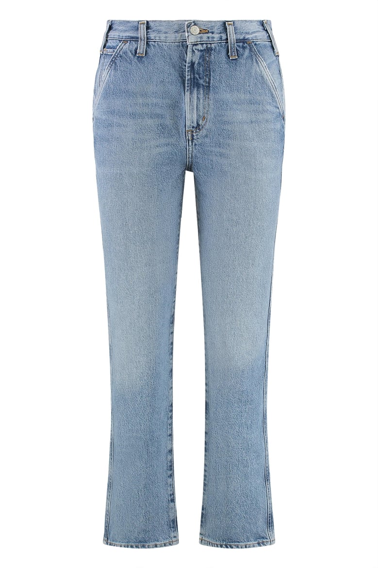 cooper high-rise straight leg jeans by Selfnex