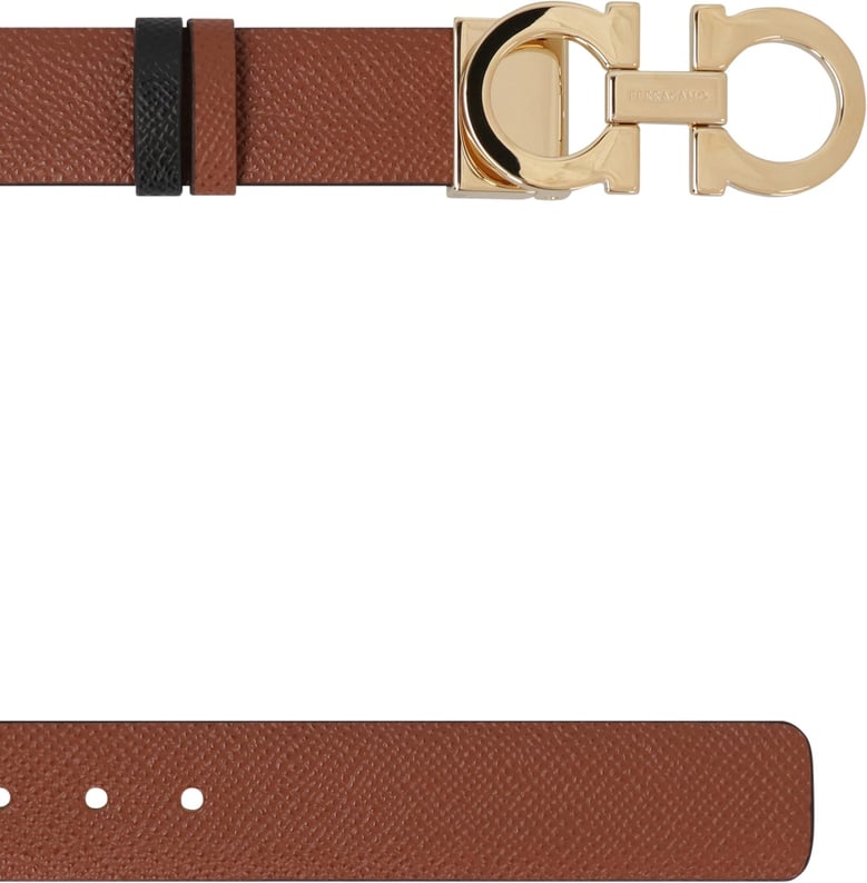 gancini reversible leather belt by Selfnex