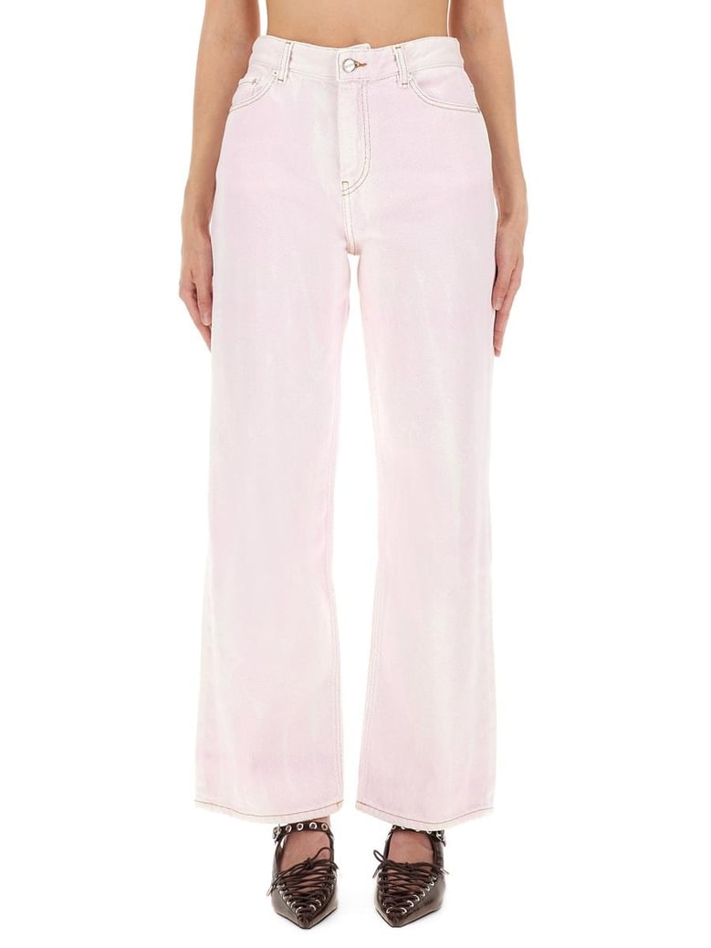 pink organic cotton jeans by Selfnex