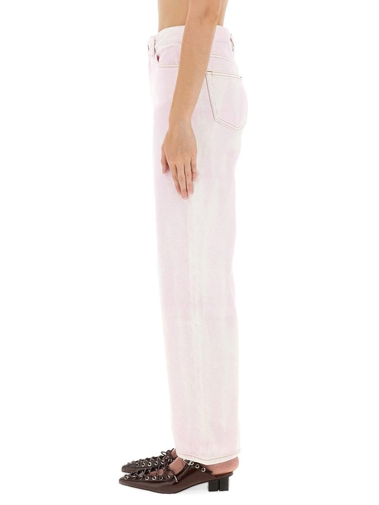 pink organic cotton jeans by Selfnex