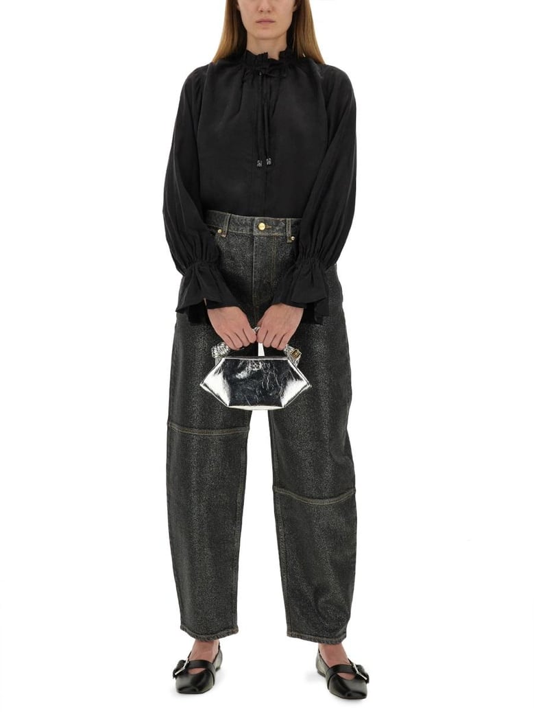 black organic cotton jeans by Selfnex
