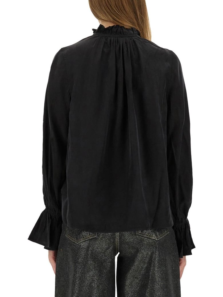 black cupro viscose shirts by Selfnex