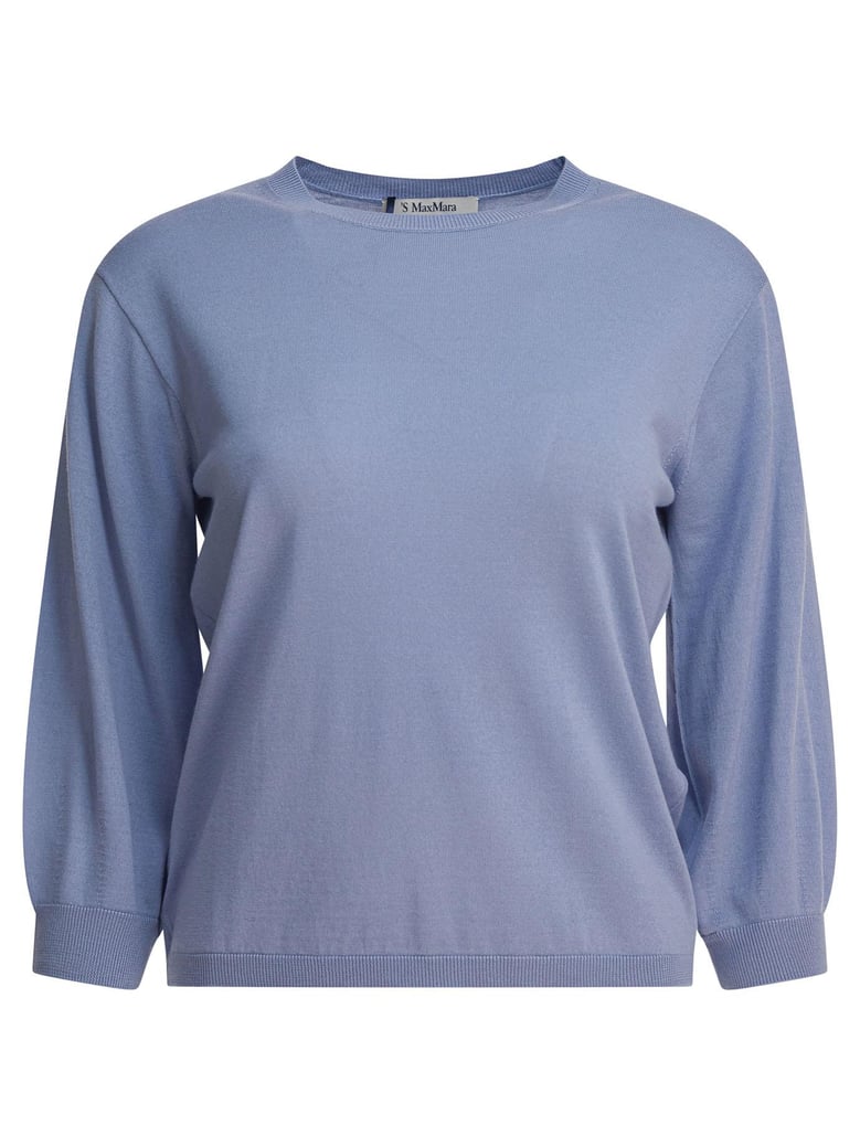 light blue wool knitwear by Selfnex