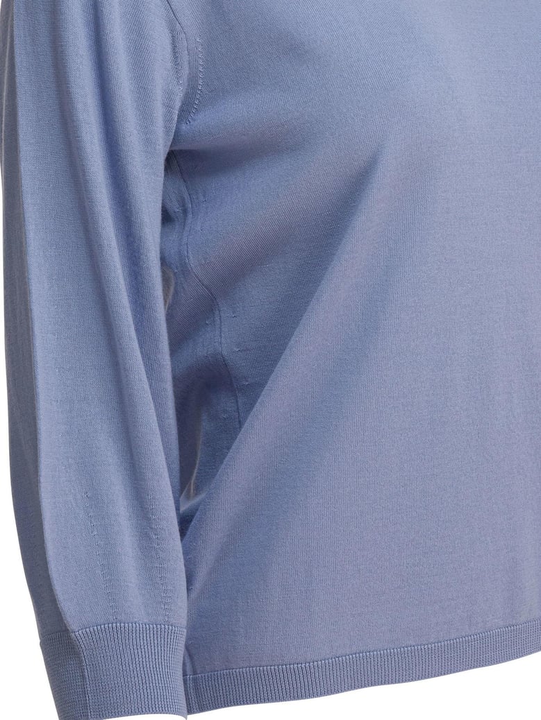 light blue wool knitwear by Selfnex