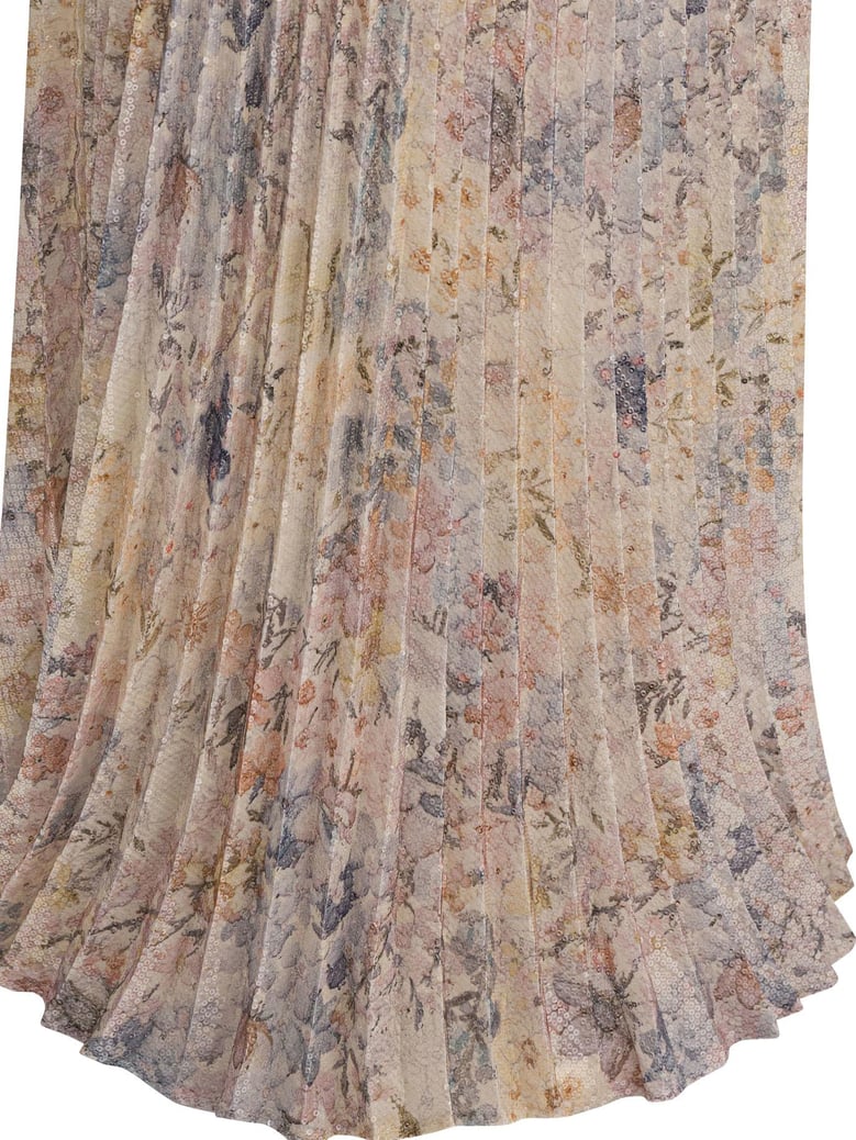 journey w s plisse skirt ora all-over sequins over printed by Selfnex