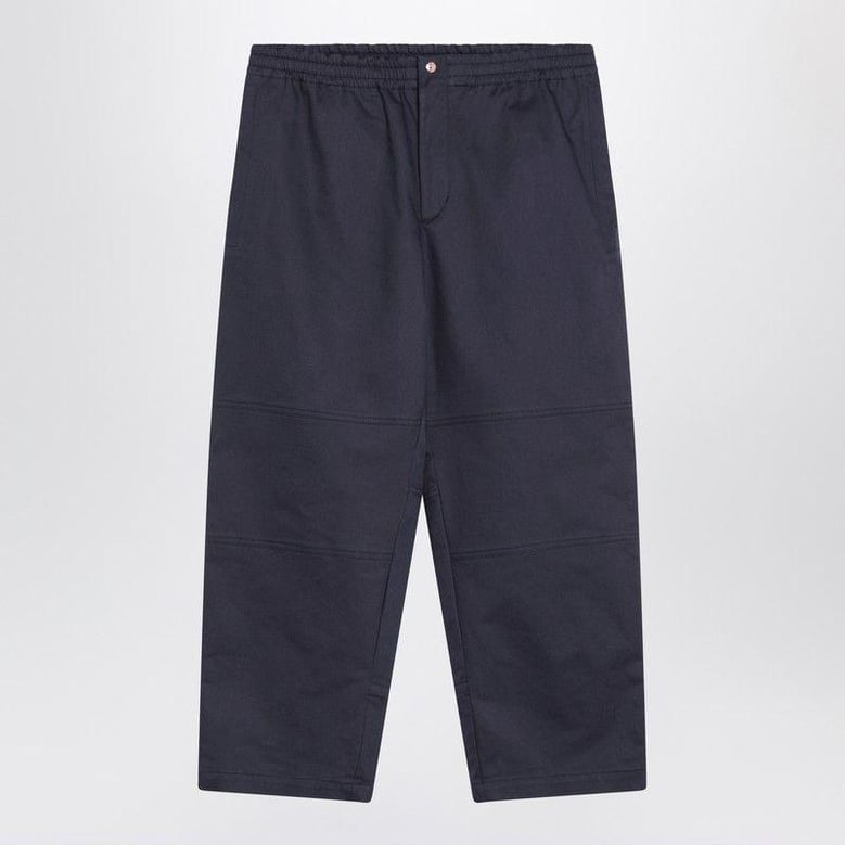 blue trousers in cotton gabardine by Selfnex