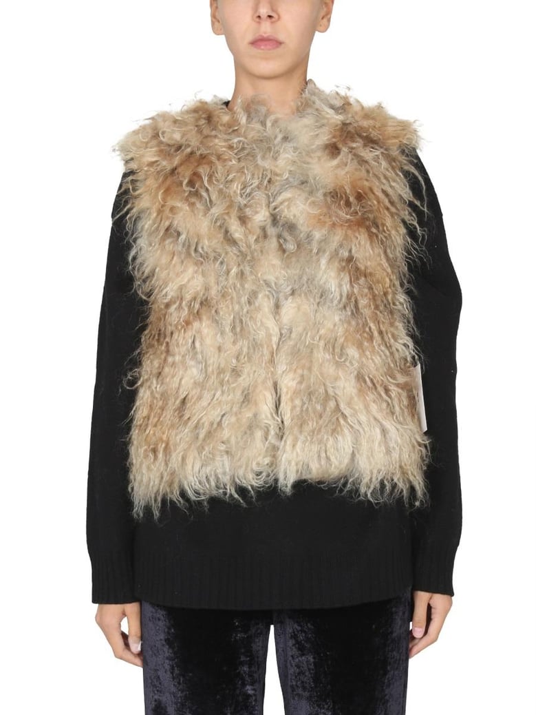 mohair fur vest by Selfnex