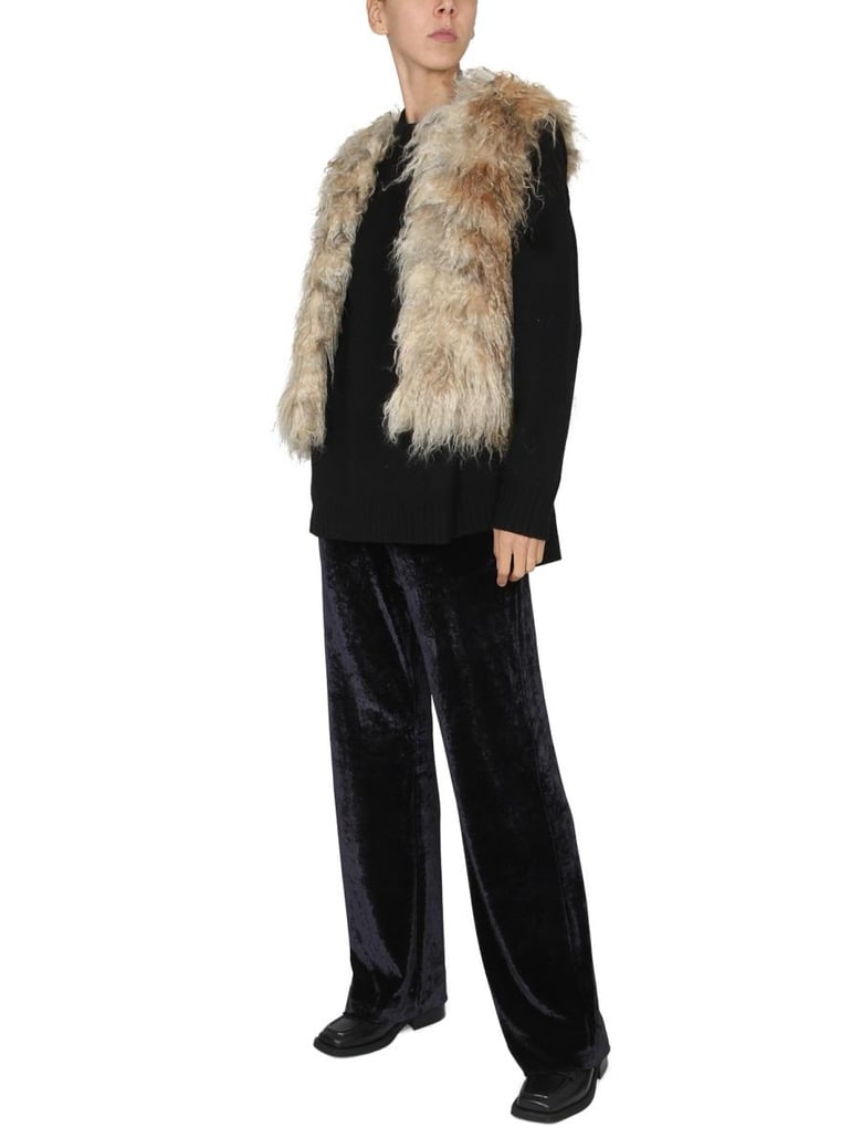 mohair fur vest by Selfnex