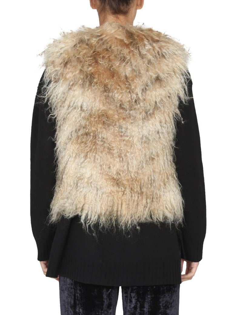 mohair fur vest by Selfnex