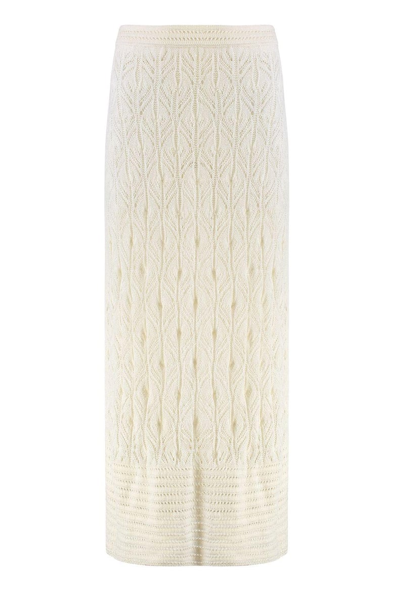 openwork-knit skirt by Selfnex