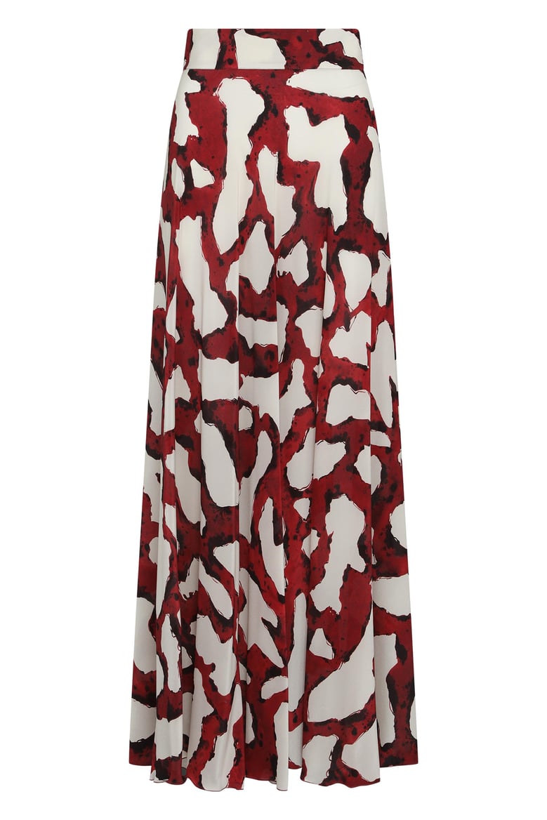 printed silk skirt by Selfnex