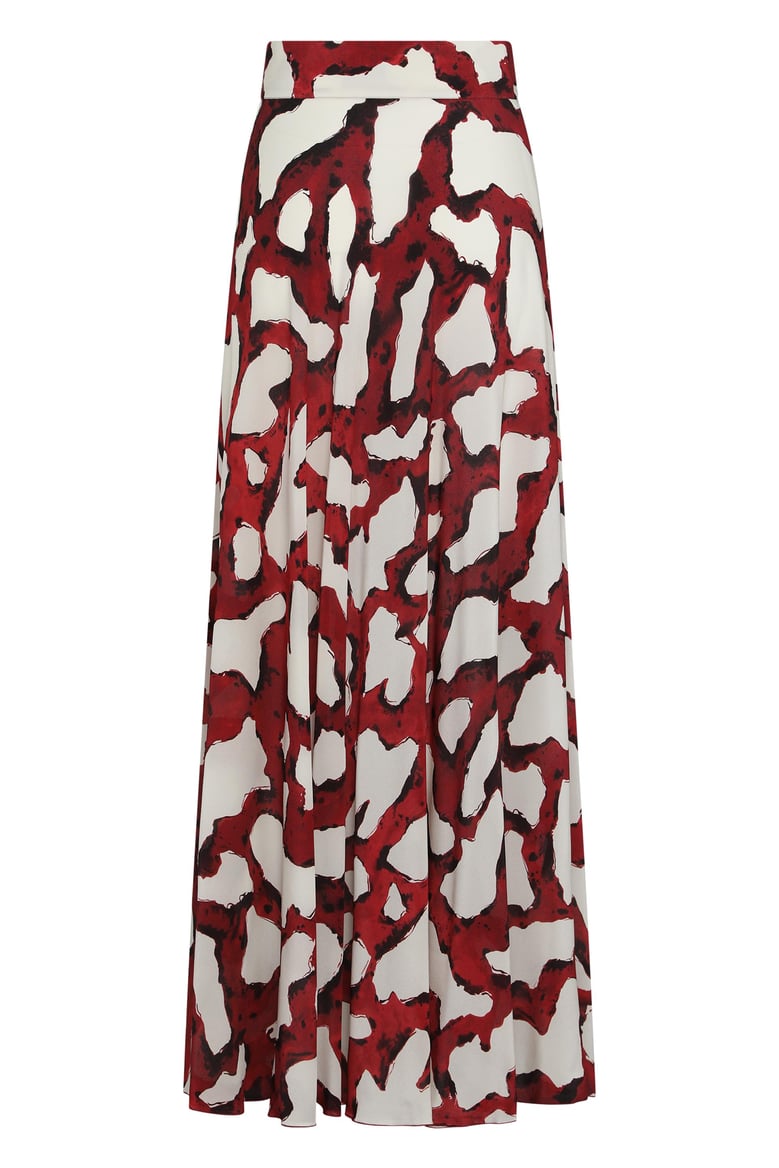 printed silk skirt by Selfnex