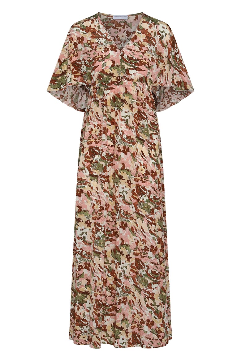 lucia printed silk dress by Selfnex