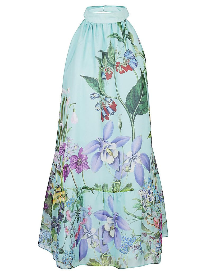 bonnie printed silk dress by Selfnex