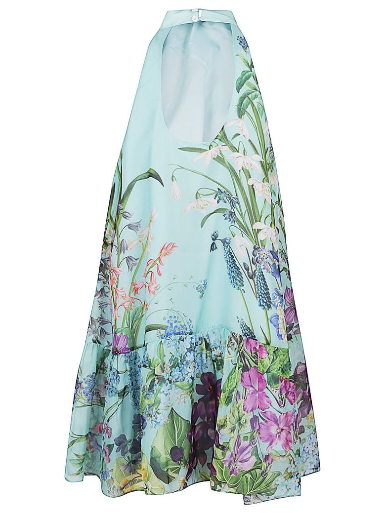 bonnie printed silk dress by Selfnex
