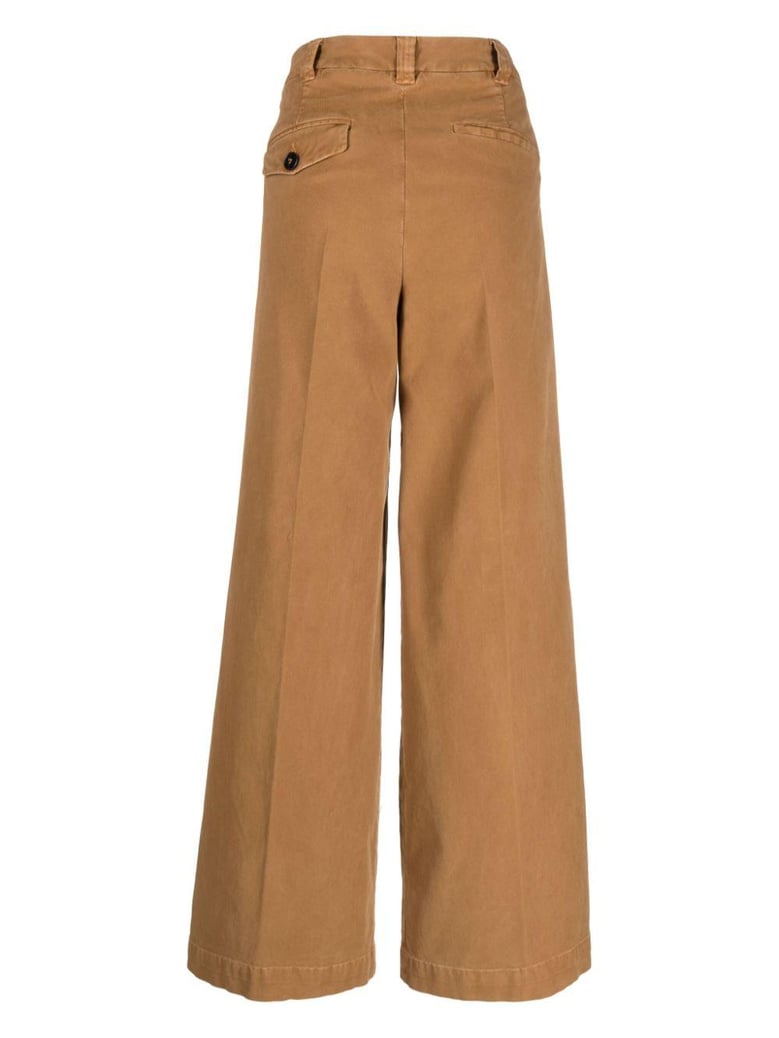 wide leg cotton trousers by Selfnex