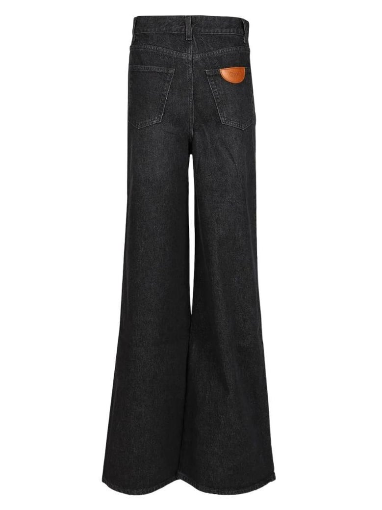 loose black washed jeans by Selfnex