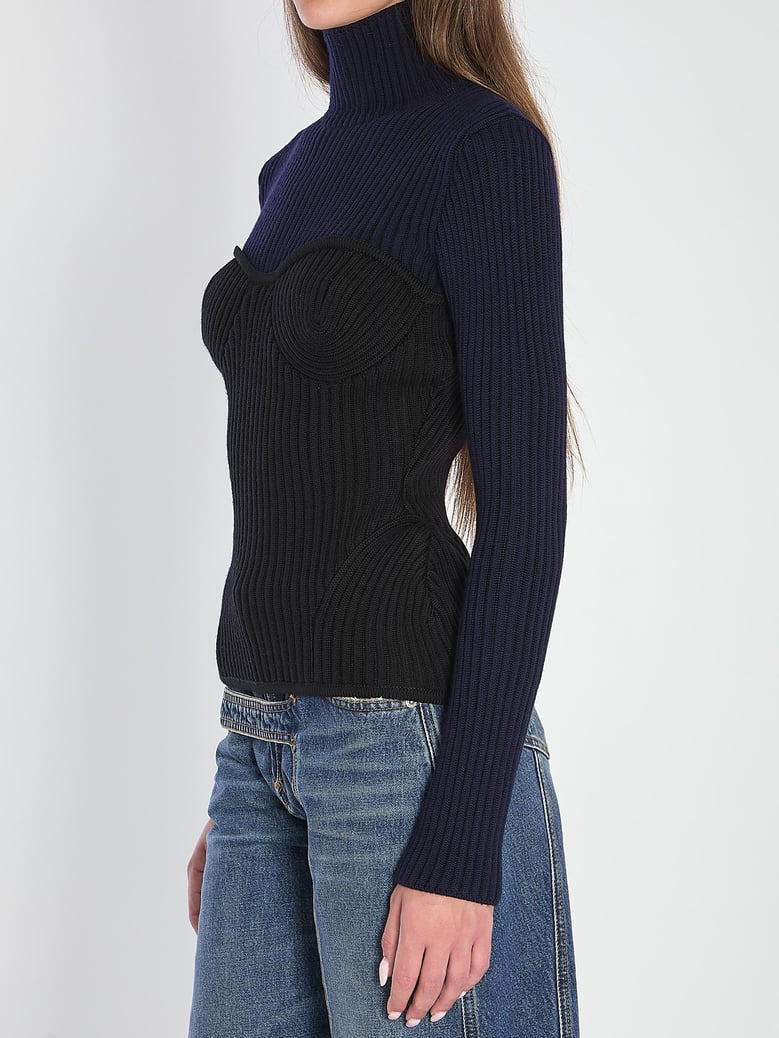 ribbed knit pullover by Selfnex