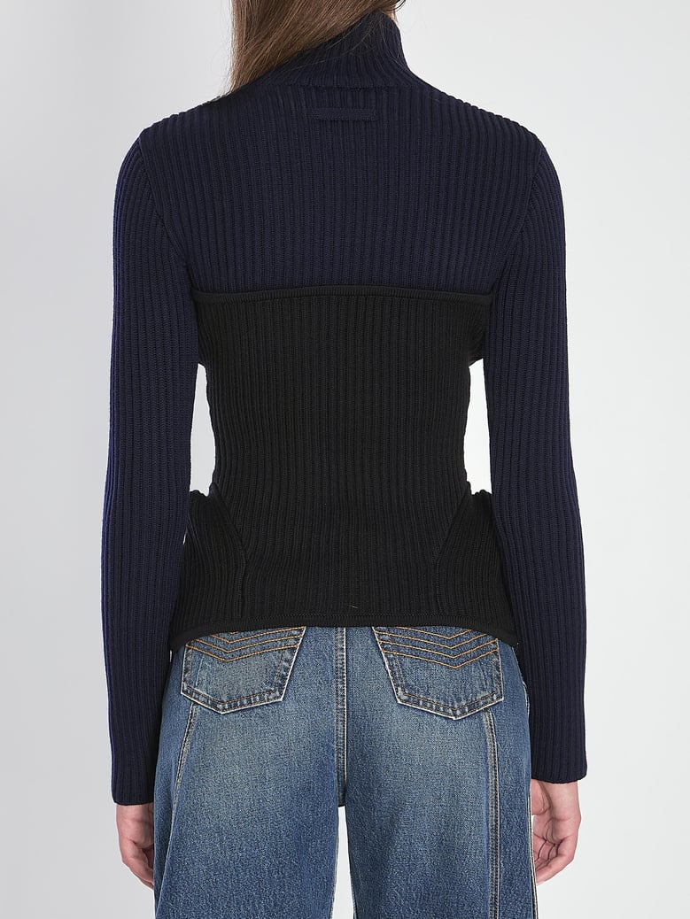 ribbed knit pullover by Selfnex