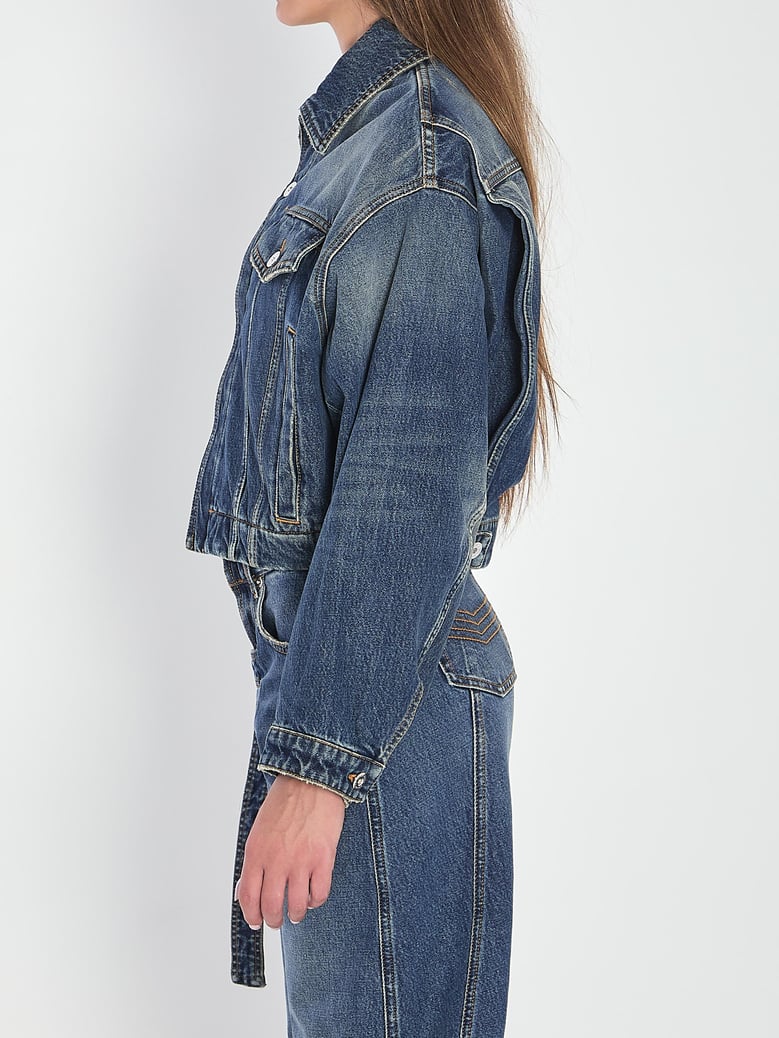 strap jacket in denim by Selfnex