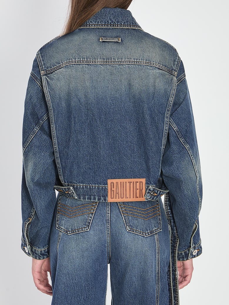strap jacket in denim by Selfnex