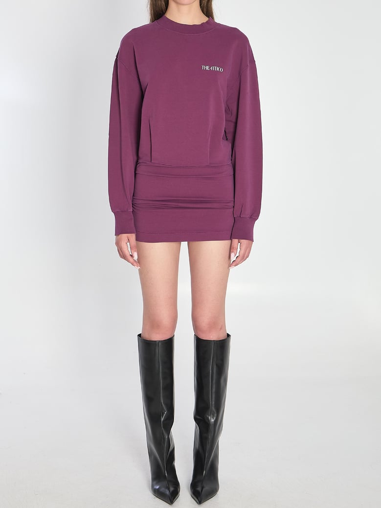 mini dress in burgundy by Selfnex