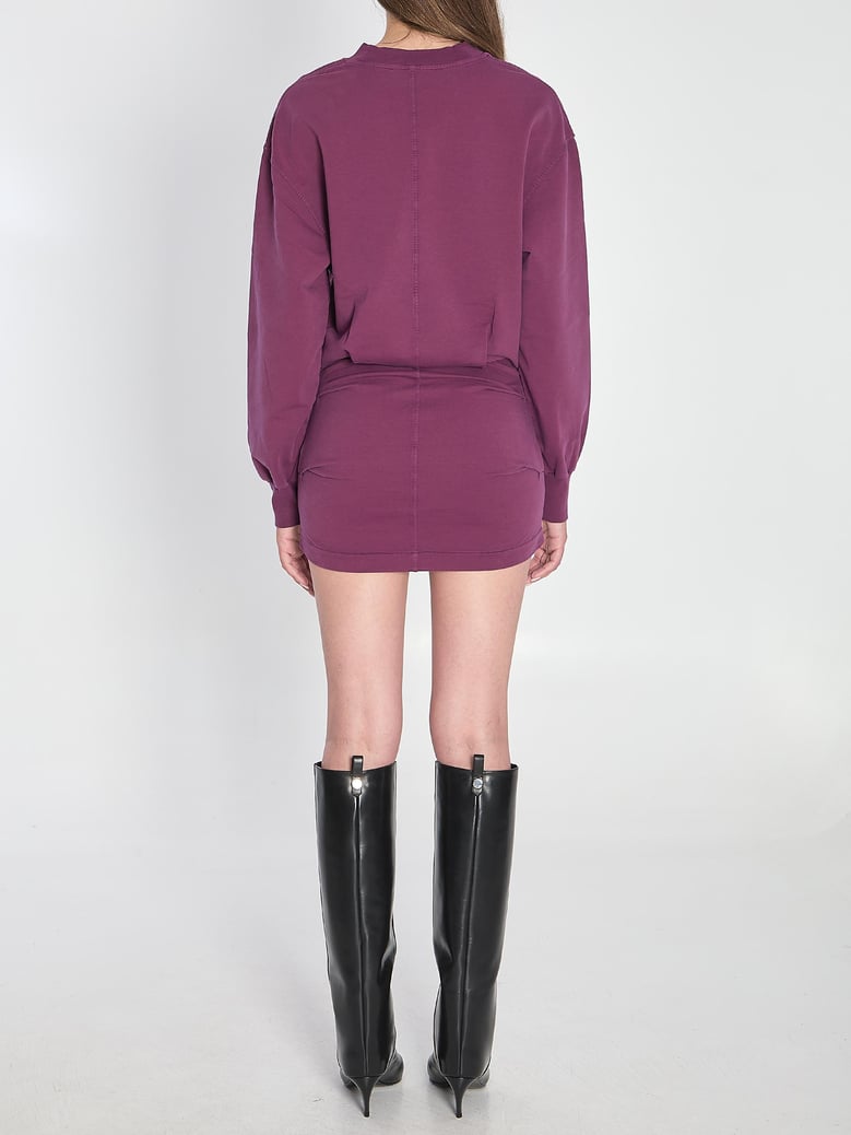 mini dress in burgundy by Selfnex