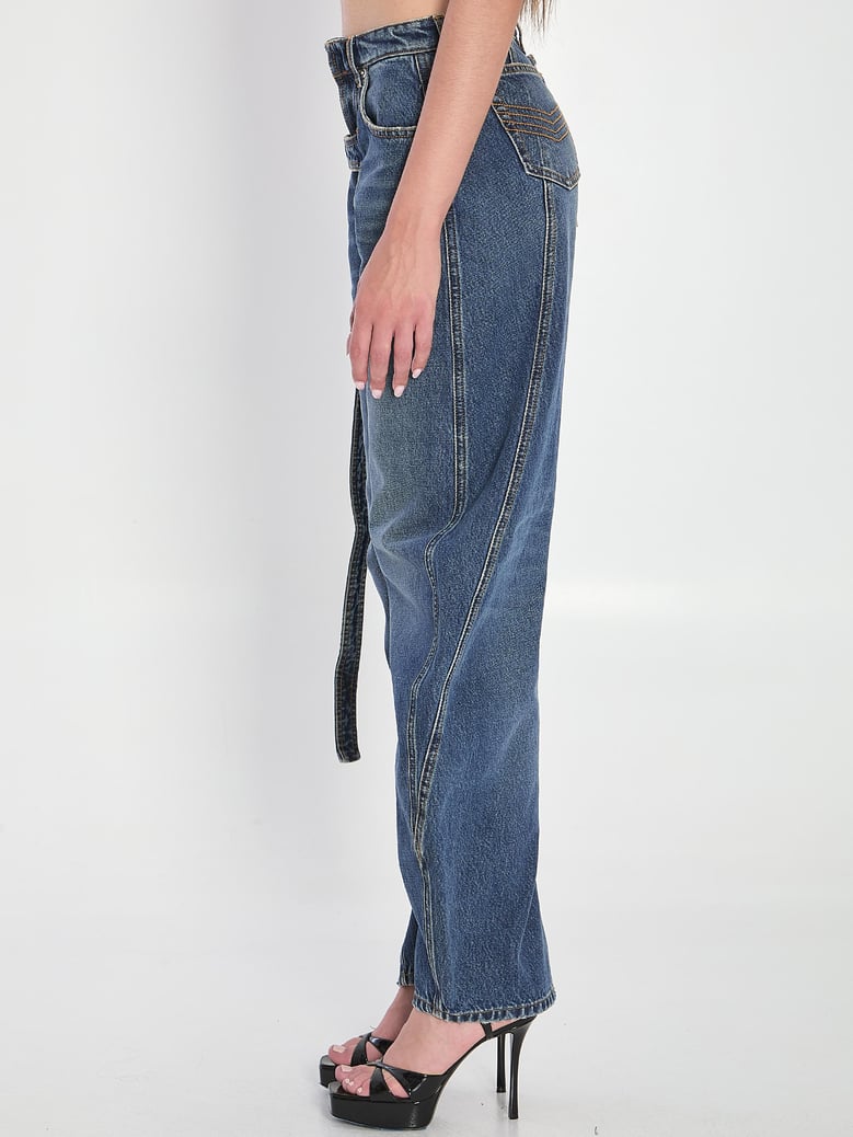 strap jeans in denim by Selfnex