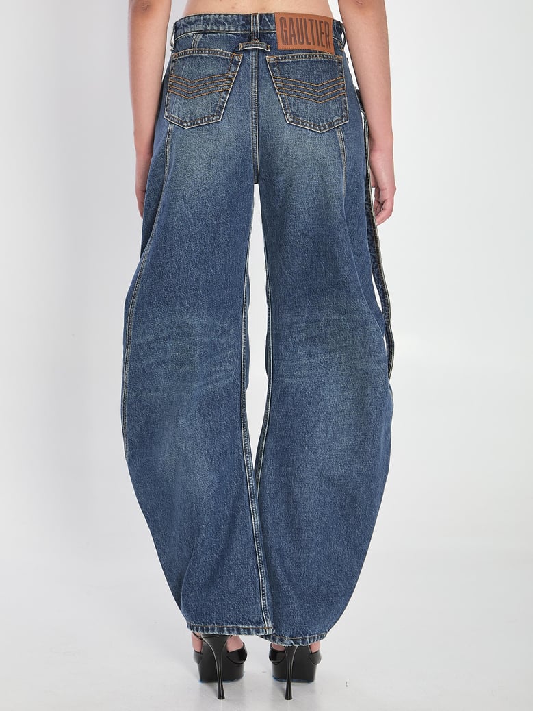 strap jeans in denim by Selfnex
