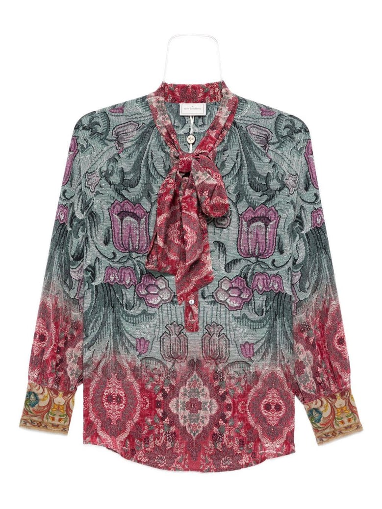 printed silk shirt by Selfnex