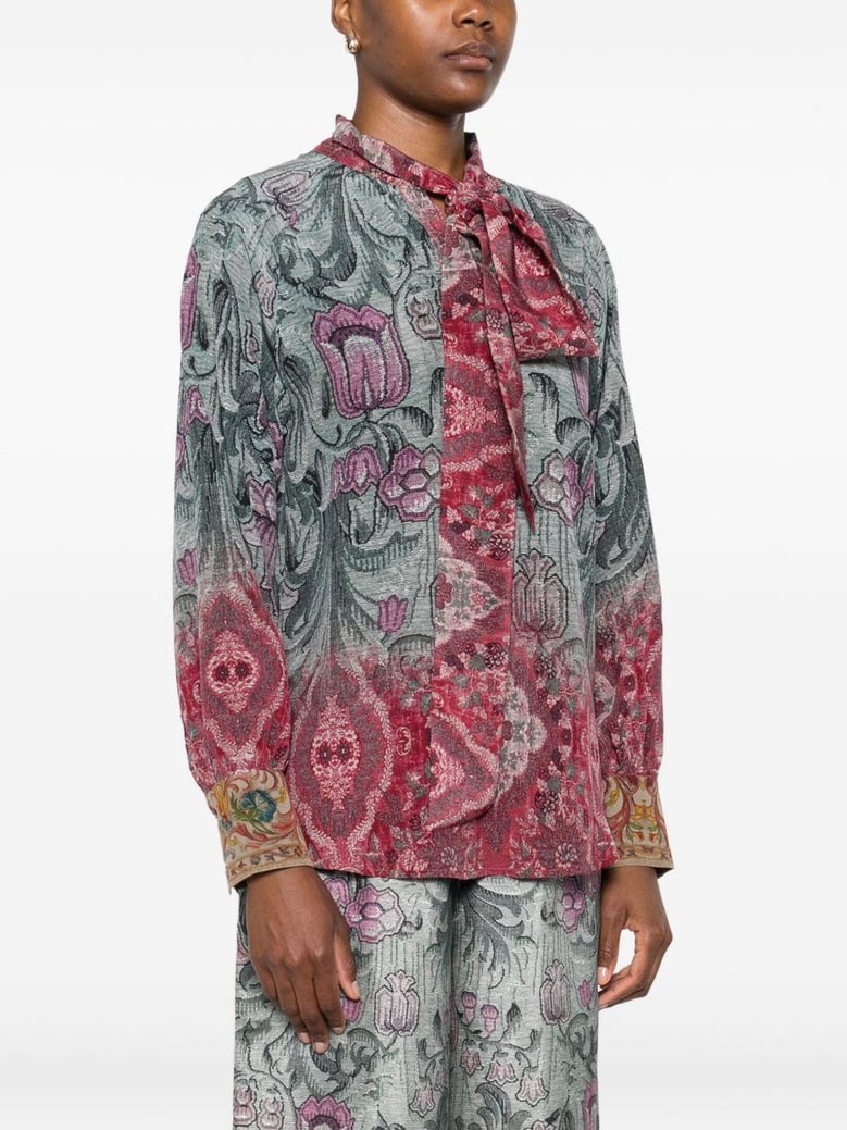 printed silk shirt by Selfnex