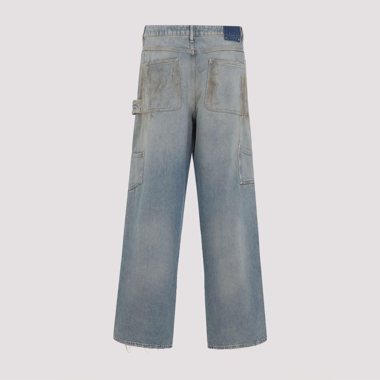 destroyed denim cotton jeans by Selfnex