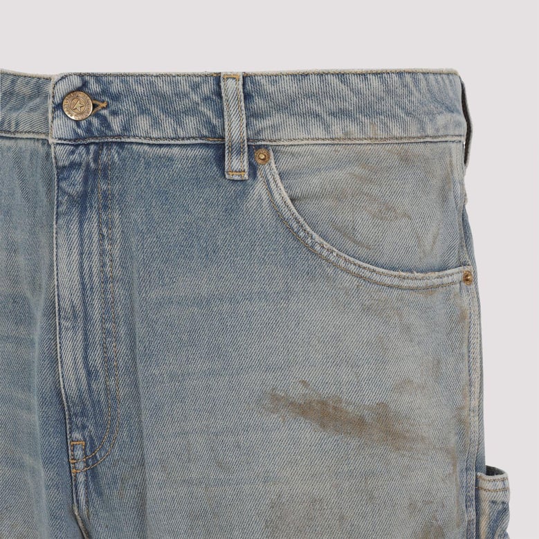 destroyed denim cotton jeans by Selfnex