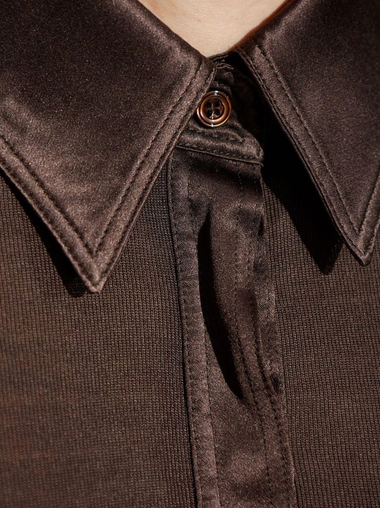 silk polo shirt by Selfnex